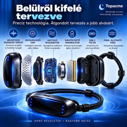 Topacme Noctra™ | Intelligens, horkolásra reagáló viselhető eszköz