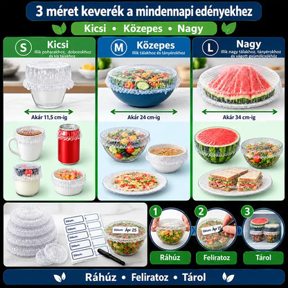 FreshShield™ rugalmas ételfedő készlet