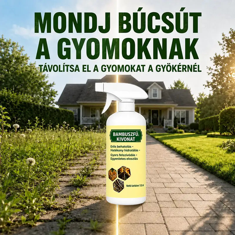 Természetes, gyorsan ható gyom- és fűirtó spray