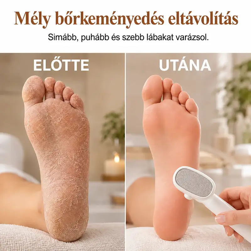 Egy lépésben működő bőrkeményedés-eltávolító