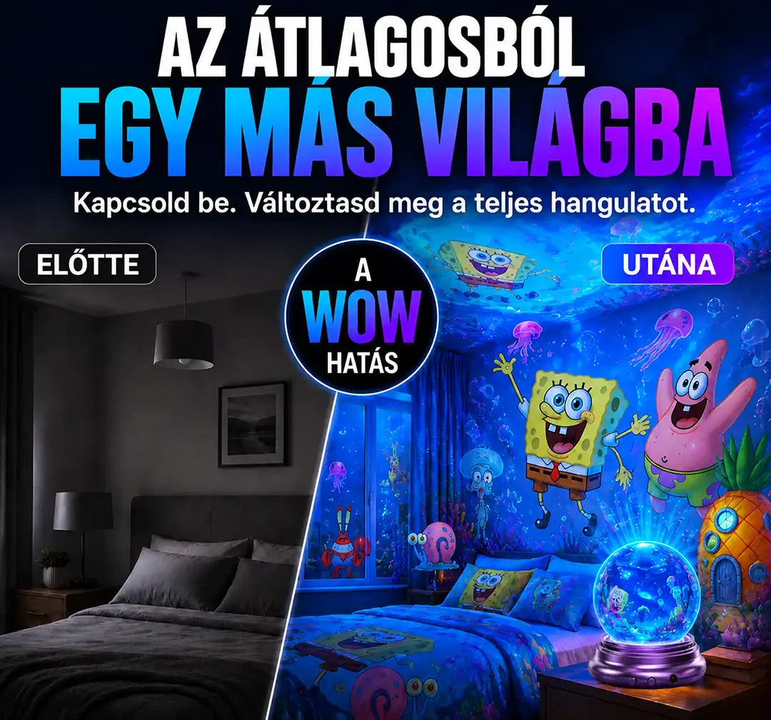 🔮 Topacme® Éjszakai Fényprojektor – Varázslatos Hangulat Minden Este