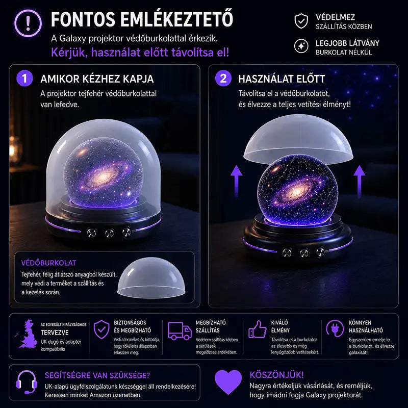🔮 Topacme® Éjszakai Fényprojektor – Varázslatos Hangulat Minden Este