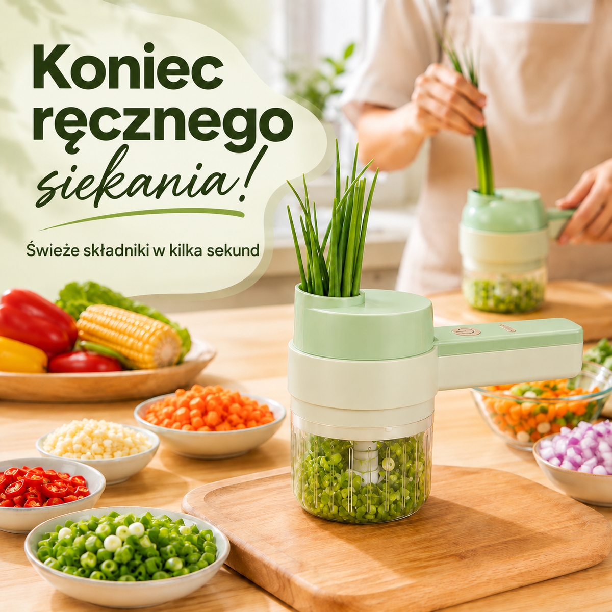 UTOLSÓ NAP - 70 % KEDVEZMÉNY 🔥✨4 az 1-ben kézi elektromos aprító