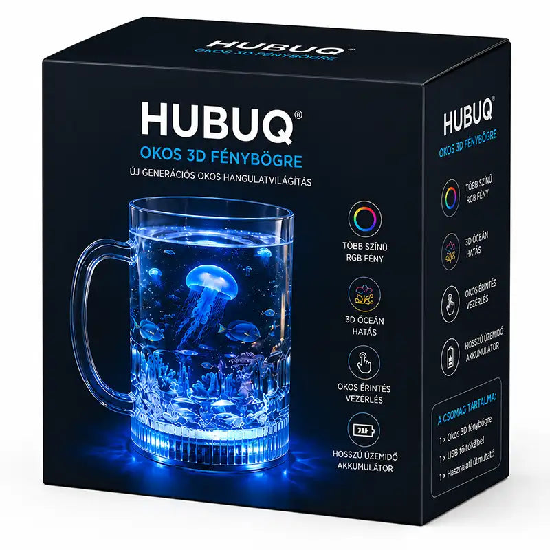HUBUQ® 🔥🪄 Intelligens világító akrilpohár