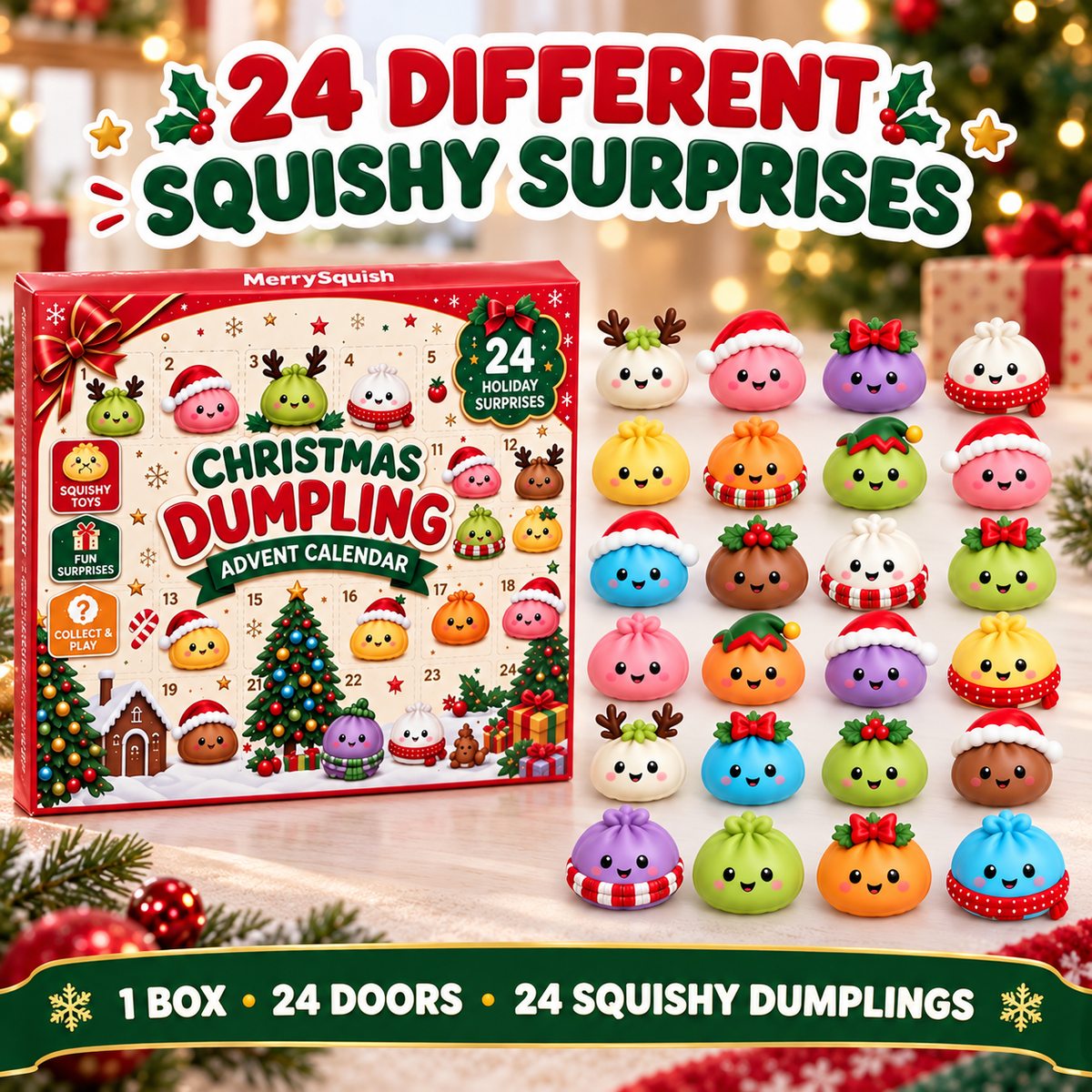MerrySquish gombóc squishy adventi naptár 1