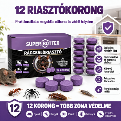 Tizenkét darabos illatos kártevőriasztó korongcsomag
