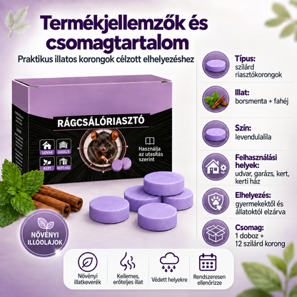 A kártevőriasztó korongok jellemzői és csomagtartalma
