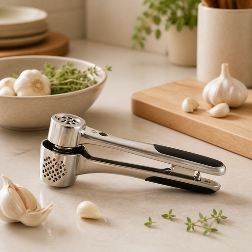 Stainless Steel Garlic Press