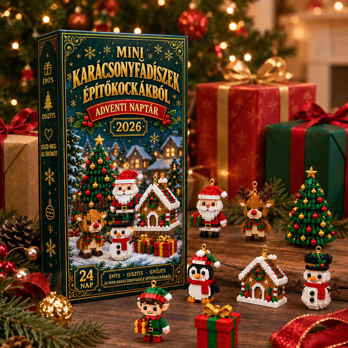 Adventi naptár mini karácsonyfadíszekkel – 35. kép